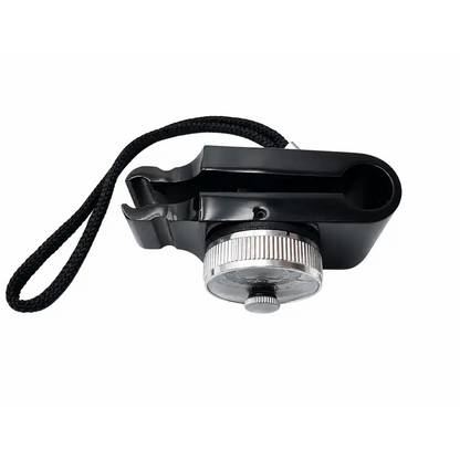 Black plastic and metal biomed certified analog pinch gauge with braided black wrist strap by b&l engineering