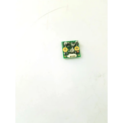 Green circuit board with yellow circular components and white connector on barco k750146.00 monitor board bbcb3-8c