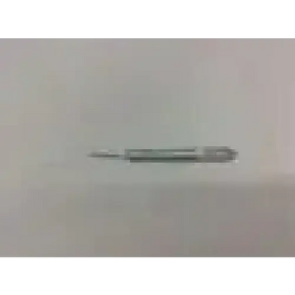 Silver surgical scalpel handle with textured grip and etched ruler scalpels for precise surgical use