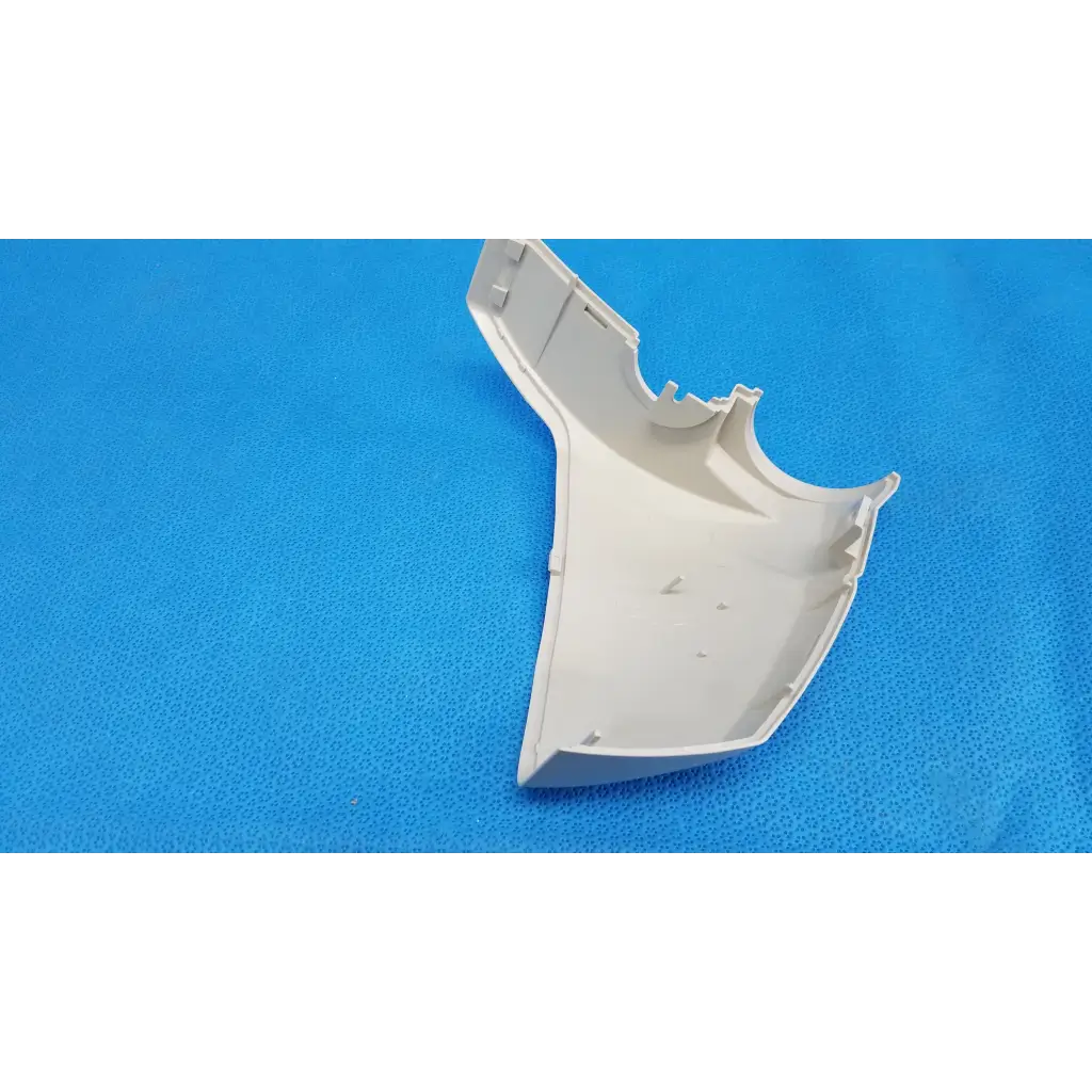 Off-white plastic base arm joint cover housing left side with molded edges and cutouts for topcon trc-nw8 retinal camera