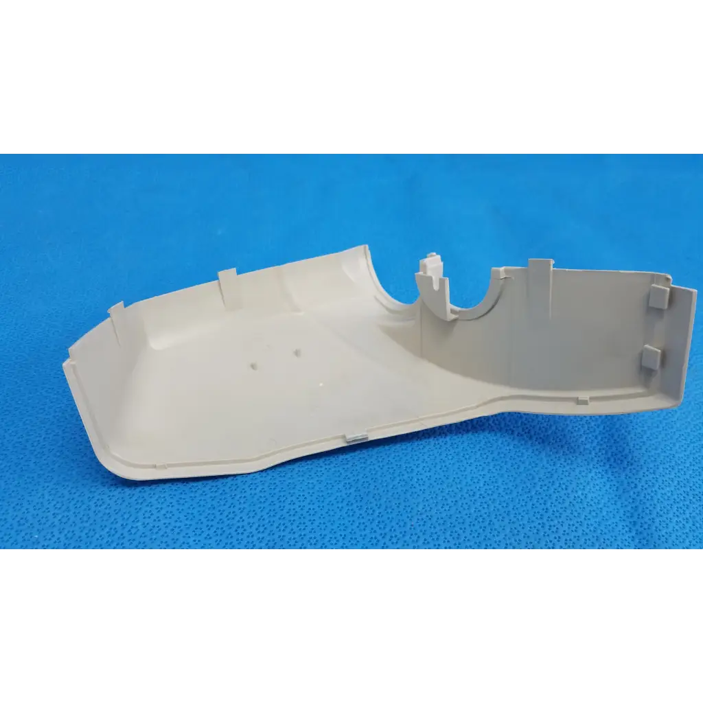 Off-white plastic base arm joint cover with molded contours and mounting tabs for topcon trc-nw8 retinal camera right side