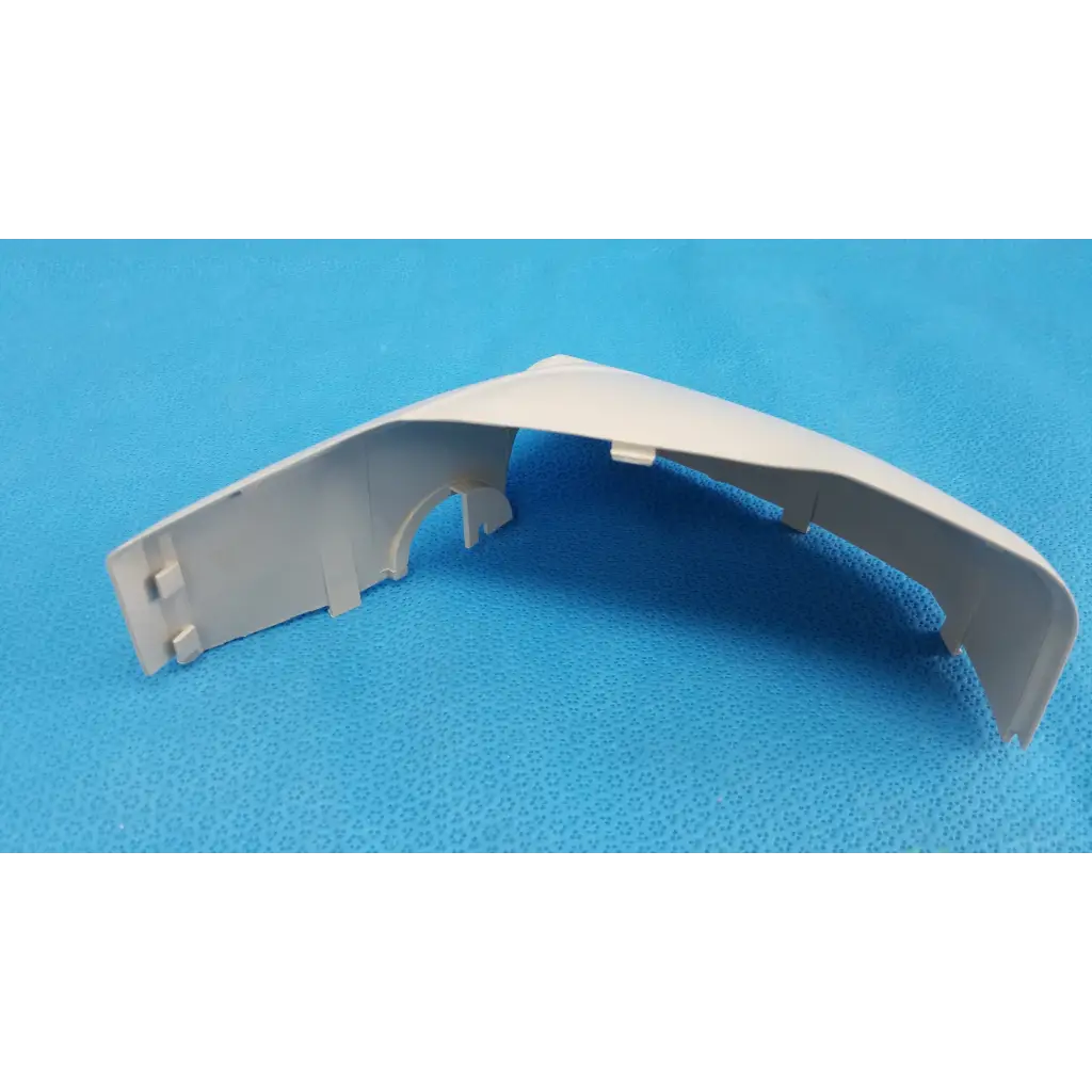 Light gray plastic base arm joint cover with molded contours and mounting tabs for Topcon TRC-NW8 retinal camera right side