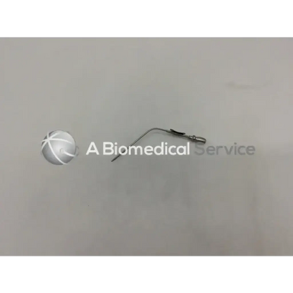 Silver surgical needle with curved shaft and rounded tip for bausch n1698 42 schuknecht suction tube 24 gauge
