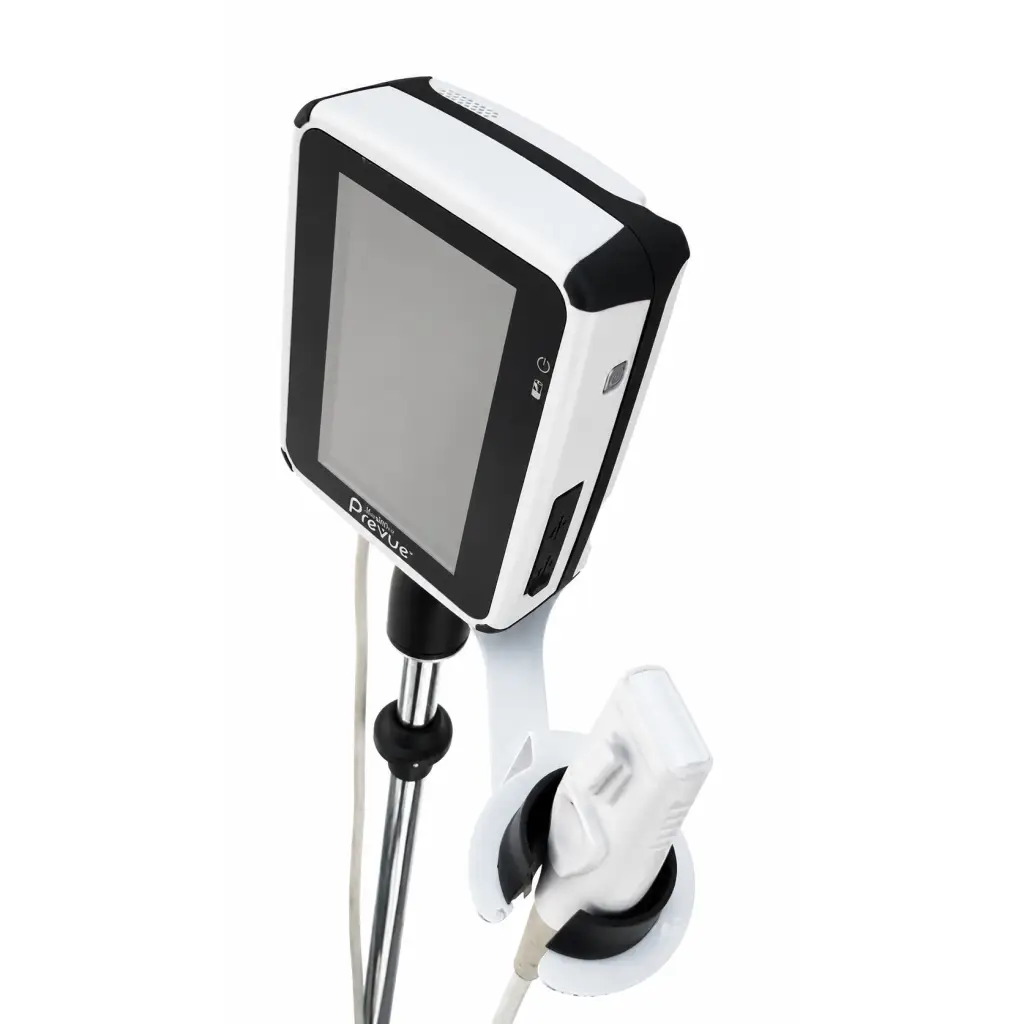 White and black biomed certified bard site-rite prevue+ vascular ultrasound system with touchscreen and stand
