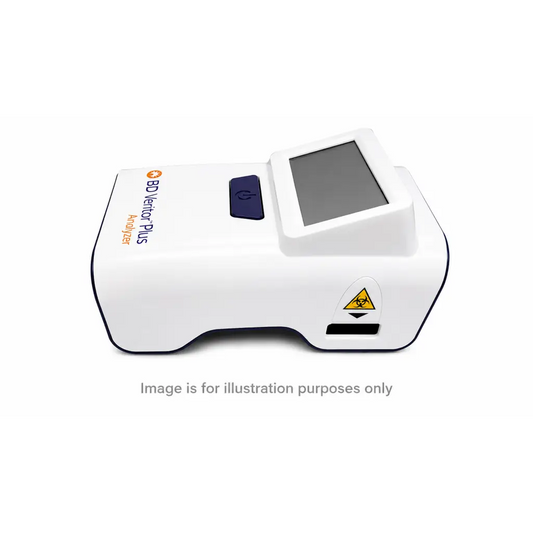 White bd veritor plus analyzer ref 256066 automated diagnostic device with small screen and navy blue power button repair service