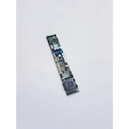 Beckhoff cp98202 mtx green circuit board with blue and silver capacitors black connectors and central microchip