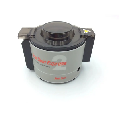 Beckman Coulter statspin express 2 centrifuge in gray and black with a transparent lid for fast sample processing