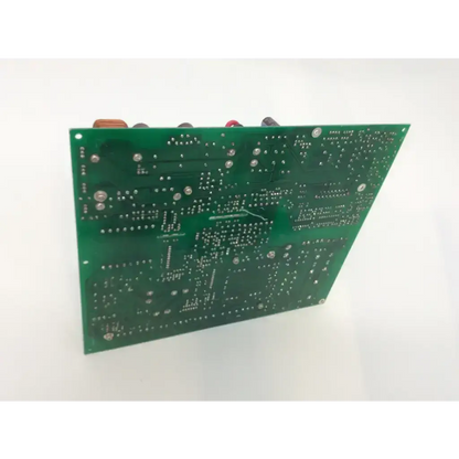 Green rectangular bellinx g0289p01a orn printed circuit board with silver solder points and electronic components