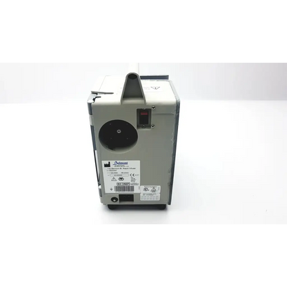 Gray metal belmont rapid infuser 750ml paper inliner machine with circular opening and red power switch