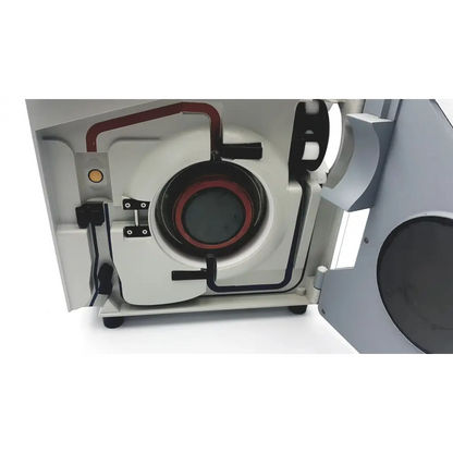 White industrial-grade belmont rapid infuser 750ml with circular dark viewing window framed by red and black components