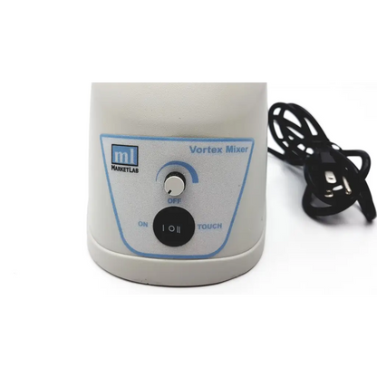 Benchmark scientific bv1000 vortex mixer white with blue control panel and black power cord for lab sample mixing