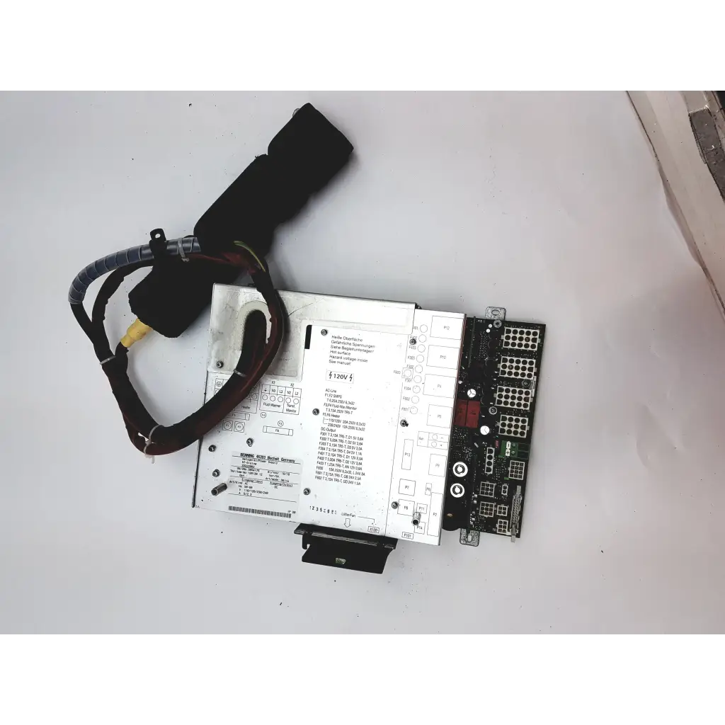 White metal bocholt power supply unit with black cables and connectors for spacelabs mpc860 cpu nibp assembly board