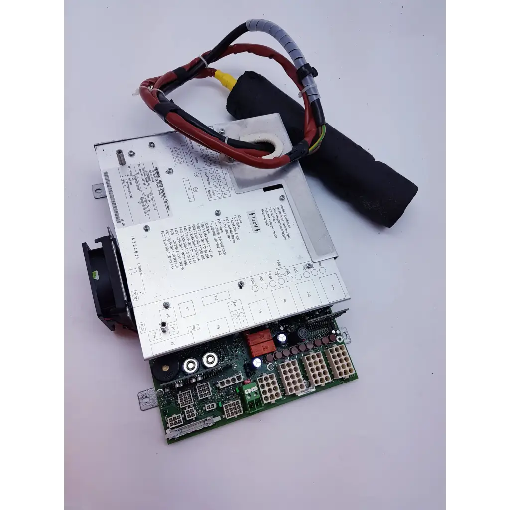 White industrial benning 46393 bocholt power supply unit with bundled red and black cables for nibp assembly board use