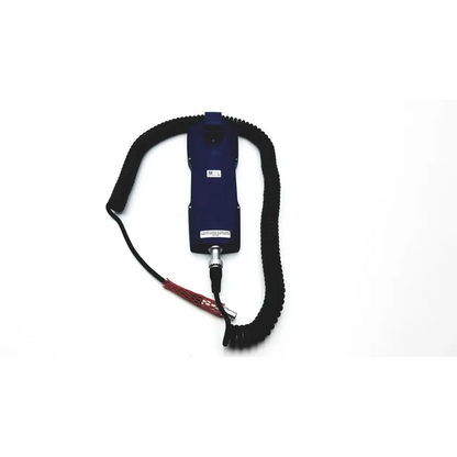 Blue handheld berchtold surgical table remote with black coiled cord and red mesh wire for d830 d850 control models