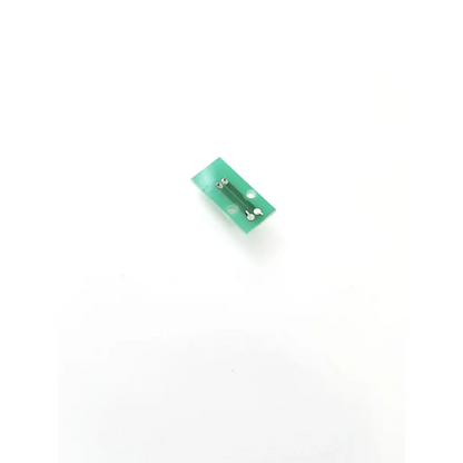 Green rectangular bhb-2625-01 control board with silver solder points and central metallic strip for electronic control