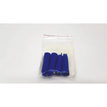 Blue cylindrical silicone tubing in clear plastic bag for bio plas 4000 polypropylene snap cap microcentrifuge tube
