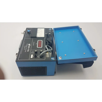 Blue portable bio-rad model 910 spectrophotometer with black front panel and digital display for diathermy analyzer ad5-21
