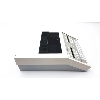 White and gray biomerieux coagulation analyzer 069xm0486 with black sample slot and labeled control panel buttons