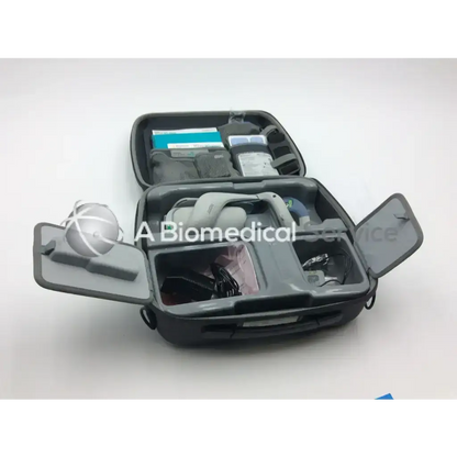 Gray hard-shell h2w-5500 bioness h200 wireless case with molded compartments and soft interior lining for secure storage