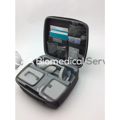 Gray and black medical equipment case with organized compartments for bioness h200 wireless h2w-5500 diagnostic tools