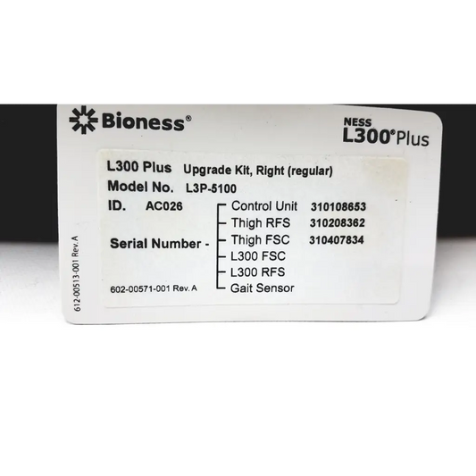 BioNess L300 Plus L3P-5D00 Thigh Cloth Electrodes - Medical