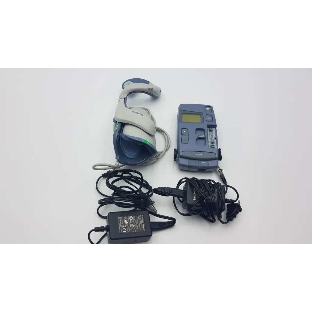 Blue and gray bioness ness h200 large right hand rehabilitation muscle stimulator system with cable and power adapter