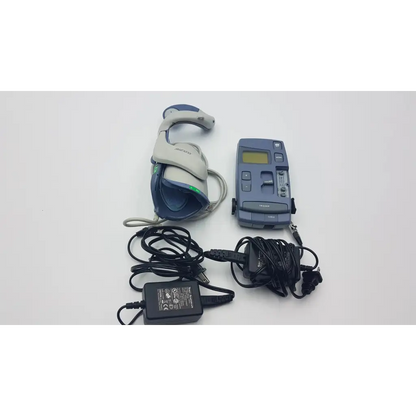 Blue and gray bioness ness h200 large right hand rehabilitation muscle stimulator system with cable and power adapter