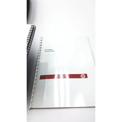 White hp ipaq product guide with red stripe and hp logo for bioness ness h200 wireless rehabilitation muscle stimulator system