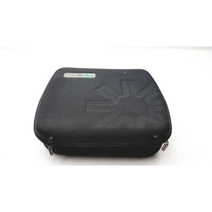 Black textured carrying case with embossed logo and silver zipper pulls for bioness ness h200 wireless rehabilitation system
