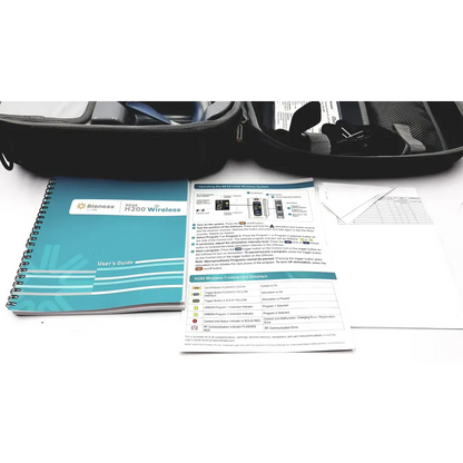 Teal spiral-bound user’s guide for the bioness ness h200 wireless rehabilitation muscle stimulator system h2w-5400