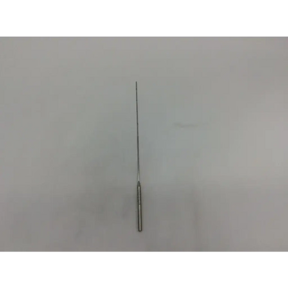 A slender metallic meniscus manual instrument with textured grip from bionx implants ma1100-01 9807 series