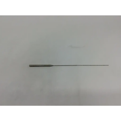 A slender metallic meniscus manual instrument needle with a textured handle from bionx implants ma1100-01 9807