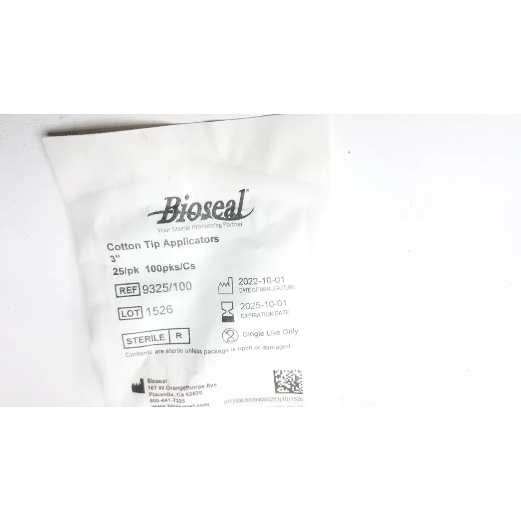 Bioseal Cotton Tip Applicators 9325/100 - Medical parts