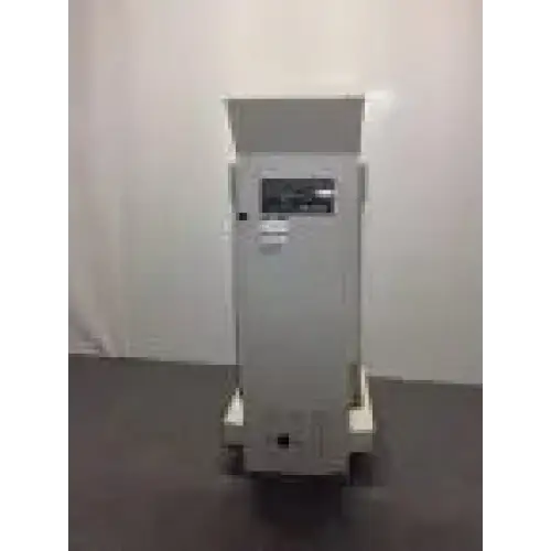 Gray industrial-grade cash register with digital display and wheeled base for biospace inbody 720 body composition analyzer