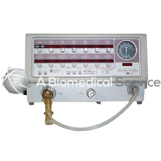 Gray bird 8400 sti medical ventilator with circular gauge and multiple control knobs on front panel