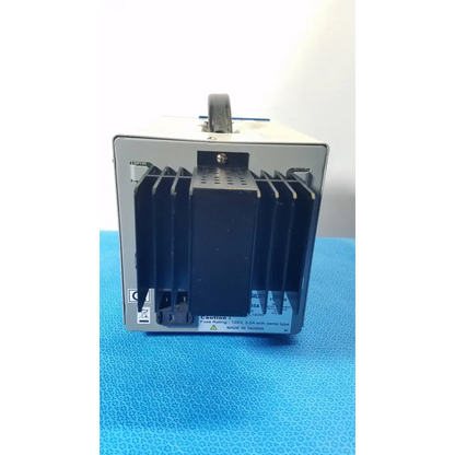 Silver metallic bk precision 1735a 30v digital dc power supply with black heat sinks and made in taiwan label on rear panel