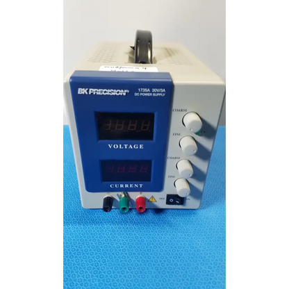 Blue and beige bk precision 1735a 30v digital dc power supply with digital voltage and current displays for precision use