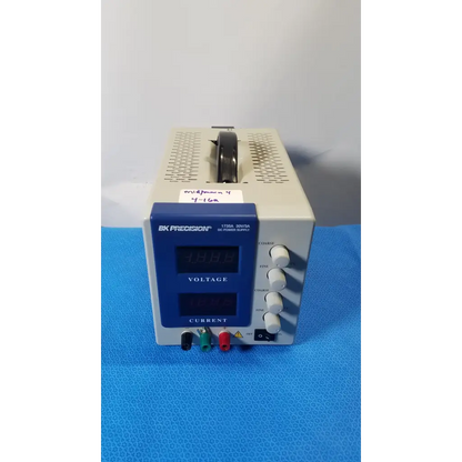Beige and blue BK Precision 1735A 30V digital DC power supply with voltage current displays and rotary knobs
