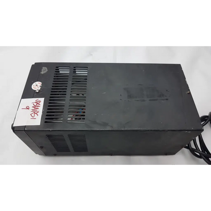 Black plastic power supply unit with ventilation slits and handwritten label on the side bk precision model 1688