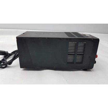 Black rectangular b&k precision model 1688 power supply unit with ventilation slats and red side button
