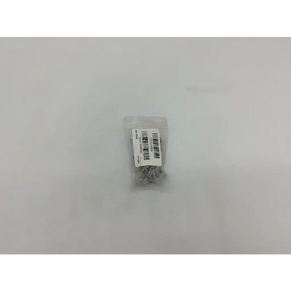 A clear plastic bag containing metallic silver blade locking screws for 5.2mm suction punch use
