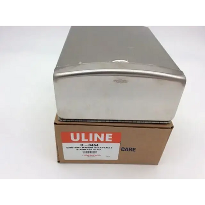 Bobrick h-3454 uline sanitary napkin receptacle stainless steel with sleek rectangular design and rounded edges