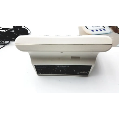 White plastic digital scale with black control panel and silver accents in bosch health buddy telemedicine system g-bbhc5-1