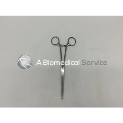 Stainless steel Boss 14-1354 Roch-Ochs hemo forceps with rounded finger loops and straight tapered tip for surgical use