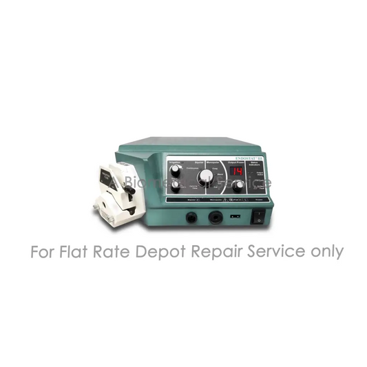 Teal boston scientific endostat iii dental handpiece with white attachment and control panel for medical equipment repair service