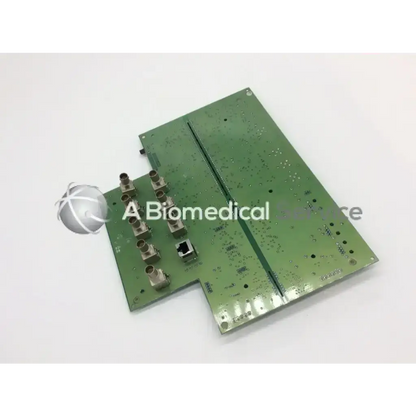 Green rectangular circuit board with metallic connectors and black ethernet port for boston scientific galaxy ultrasound pca isolation