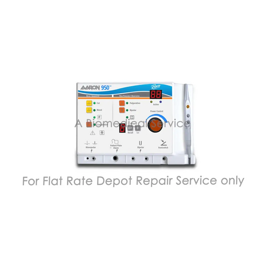 White bovie aaron 950 electrosurgical unit with digital display and control buttons for medical equipment repair service