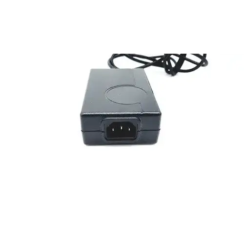 Black plastic power adapter with coiled cable for bridgepower corp bpm050s12f02 medical power supply unit