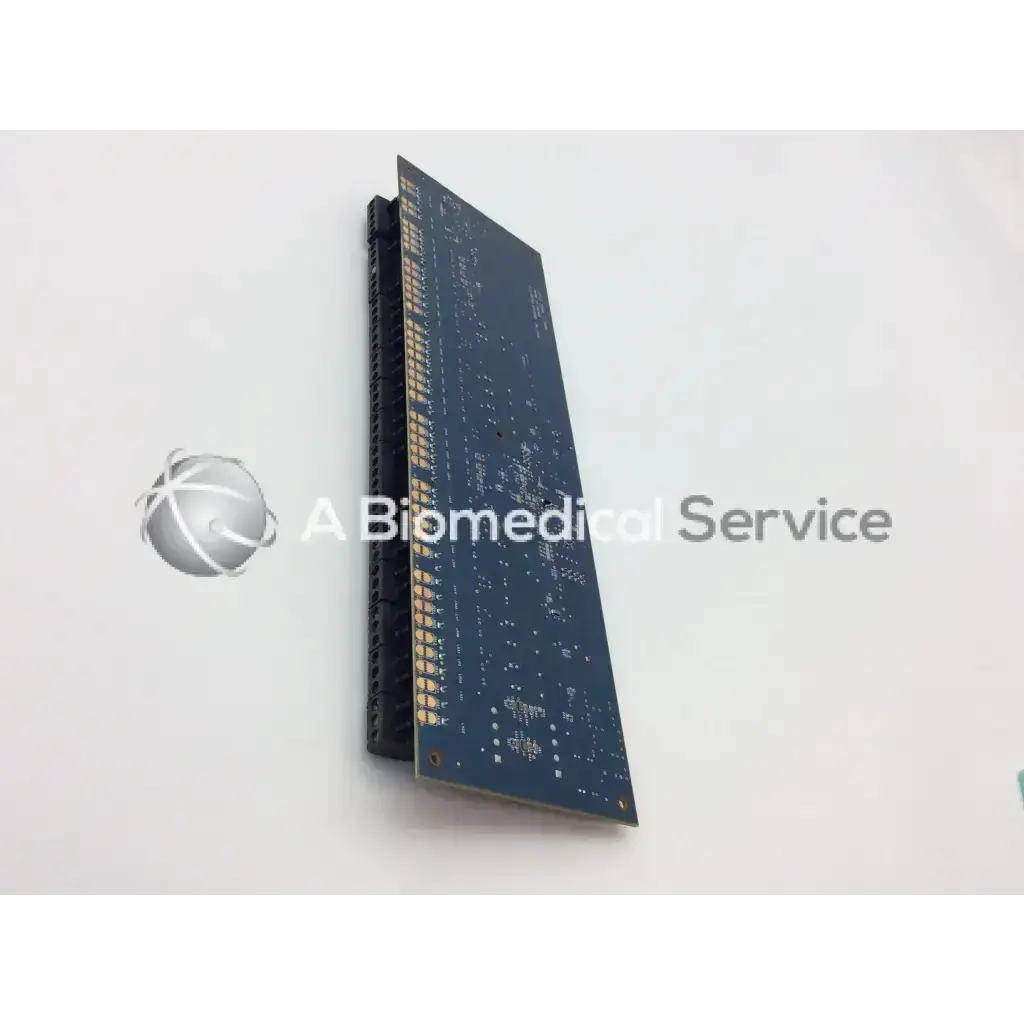 Dark blue brivo 1181-01-001-0102 door slave board with gold pins and white etched patterns on the front side