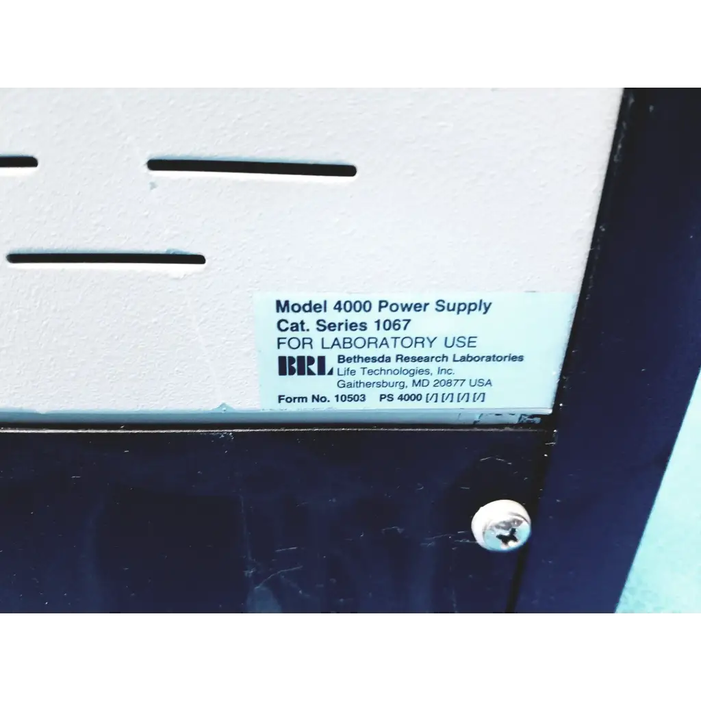 BRL Life Technologies Model 4000 Electrophoresis Power Supply - Electrophoresis Power Supply